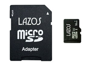 Lazos microSDHC[J[h 16GB UHS-I CLASS10 L-B16MSD10-U1 