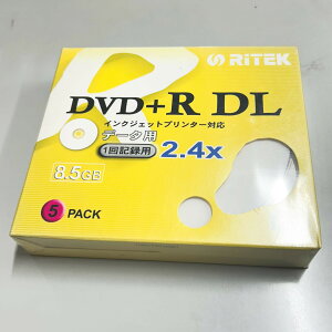 RiTEK DVD{R DL 5g D+DL2X5PW@f[^p 1L^p 8.5GB 2.4{L^Ή CNWFbgv^[Ή