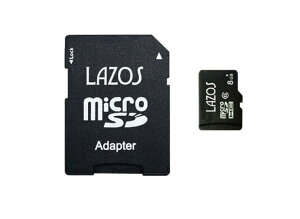 Lazos microSDHC[J[h 8GB CLASS10 L-B8MSD10@pbP[W SDMIΉ SDJ[h [J[h