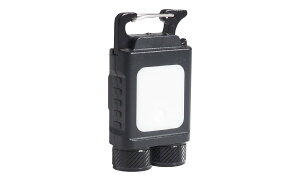 カラビナ付きLED多機能ライト HAC3957 160ルーメン 点灯パターン6種類 エリアモード スポットモード 赤色モード マルチライト 暗所作業 緊急時 停電 防災 災害 暗闇 夜道 マグネット 固定 カラ