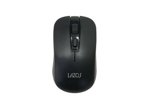 Lazos ���C�����X�}�E�X ���d�r�� �ȒP�ڑ� 2.4GHz���� ���w�� DPI�ؑփ{�^�� Win/Mac L-YM-BK