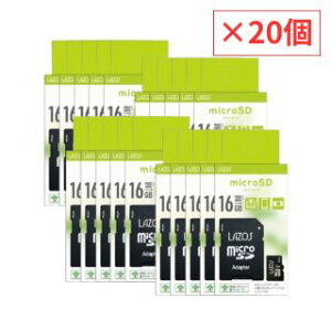 �y20�Z�b�g�z Lazos microSDHC�������[�J�[�h 16GB UHS-I CLASS10 L-B16MSD10-U1�@�܂Ƃߔ��� �Ɩ��p ��ʍw������ SD�J�[�h �}�C�N��SDHC �@�l �I�t�B�X ���