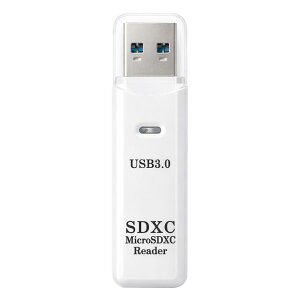 �y���������z USB3.0 SD�J�[�h���[�_�[ �u���b�N / �z���C�g�@microSD�J�[�h���[�_�[ 2in1 �ő�512GB�Ή� �����f�[�^�]�� USB�������[�^ Windows Mac Linux�Ή� �y�� �R���p�N�g