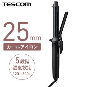 �y���������z �e�X�R�� �J�[���A�C���� 25mm �w�A�A�C���� TM362A-K �u���b�N �i�m�Z���~�b�N�R�[�e�B���O 5�i�K���x�ݒ� 120�`200�� ���x�������[ ���x���b�N �����d��OFF �C�O�Ή� ��p�|�[�`�t