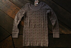★Phatee ファティー cobano コバノ★cobano PRINT WAFFLE L/S TEE 総柄サーマル長袖Tシャツ　271-003-03レディース サーマル　ロンTUFO