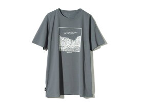 ★snow peak スノーピーク★Snow Peak × TONEDTROUTコラボレーションアイテム Graphic T shirt Tシャツグレー