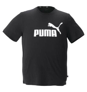 大きいサイズ メンズ スポーツ エッセンシャルロゴ半袖Tシャツ ピーコート PUMA プーマ 2XL 3XL 4XL 12783-202 カジュアル 夏 伸縮性 快適 通気性 3L 4L 5L 6L 7L 8L プーマブラック トレーニング アクテ