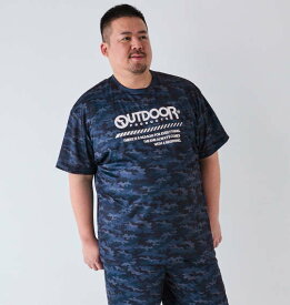 大きいサイズ メンズ 【3L 4L 5L 6L 7L 8L】DRYメッシュカモフラ柄半袖Tシャツ OUTDOOR PRODUCTS(アウトドア プロダクツ)