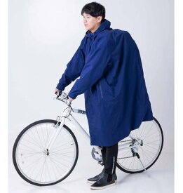 TULTEX（タルテックス） 大きいサイズ メンズ レインコート ネイビー 1273-1321-3 4L 5L 6L 7L 8L リュック対応 ヘルメット対応 防水 防風 軽量コンパクト 収納袋付き