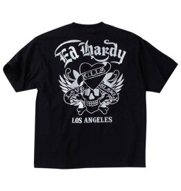 Ed Hardy 天竺箔プリント半袖Tシャツ 【店内全品いつでもポイント5倍以上】大きいサイズ　メンズ　ビッグサイズ　服 3L 4L 5L 6L 8L　大きいサイズ専門店　ビックサイズ 　超特大