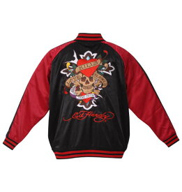 Ed Hardy 刺繍スカジャン 【店内全品いつでもポイント5倍以上】大きいサイズ　メンズ　ビッグサイズ　服 3L 4L 5L 6L 8L　大きいサイズ専門店　ビックサイズ 　超特大　エドハーディー　　背面デザイン　バックプリント　刺繍