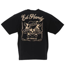 Ed Hardy 天竺プリント&刺繍半袖Tシャツ【店内全品いつでもポイント5倍以上】大きいサイズ　メンズ　ビッグサイズ　服 3L 4L 5L 6L 8L　大きいサイズ専門店　ビックサイズ 　超特大