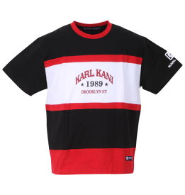 KARL KANI 天竺切替半袖Tシャツ【店内全品いつでもポイント5倍以上】大きいサイズ　メンズ　ビッグサイズ　服 3L 4L 5L 6L 8L　大きいサイズ専門店　ビックサイズ 　超特大