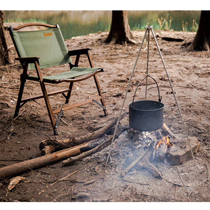 10周年記念イベントが 焚き火 三脚 トライポッド 折りたたみ 式 キャンプ 用品 アウトドア BBQ