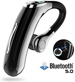 Bluetooth ヘッドセットV5.0 ワイヤレスブルートゥースヘッドセット 高音質片耳 快適装着 超長時間通話 超大容量バッテリー長持ち ハンズフリー通話 マイク内蔵 日本語説明書付き CSRチップ搭載