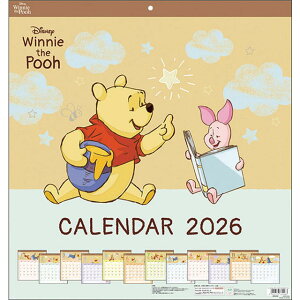くまのプーさん 2026年 ( 令和8年 ) カレンダー CL-067【同梱不可】【太巻cal】
