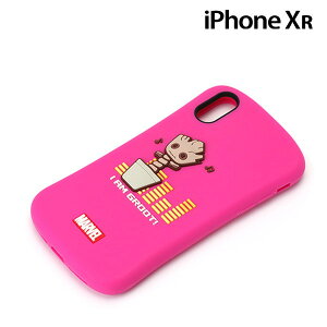 MARVEL iPhone XR(6.1�C���`)�p �V���R���P�[�X �O���[�g�@PG-DCS587GRT�y���[���֑��������z