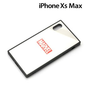 MARVEL iPhone XS Max（6.5インチ）用 ガラスハイブリッドケース ロゴ/ホワイト　PG-DCS631WH【メール便送料無料】