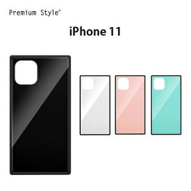 iPhone 11 (6.1インチ) ガラスハイブリッドケース　PG-19BGT01BK/PG-19BGT02WH/PG-19BGT03PK/PG-19BGT04BL【メール便送料無料】