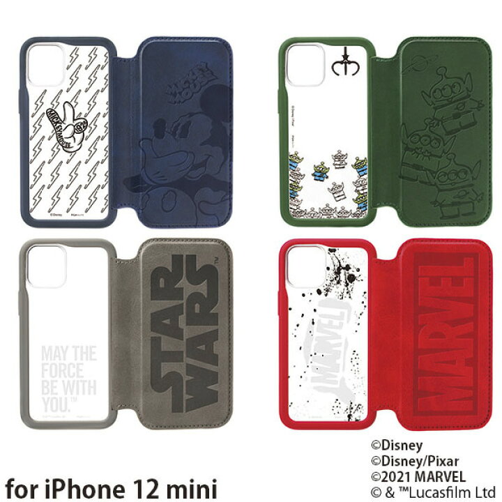 楽天市場 ディズニー Iphone 12 Mini用 ガラスフリップケース Pg Dgffアイフォン スマホケース スマホカバー 手帳型 ガラスケース ビッグスター ネットショップ