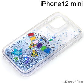 ディズニー iPhone 12 mini用 グリッターケース モンスターズ・インク　PG-DLQ20F06MOI【メール便送料無料】