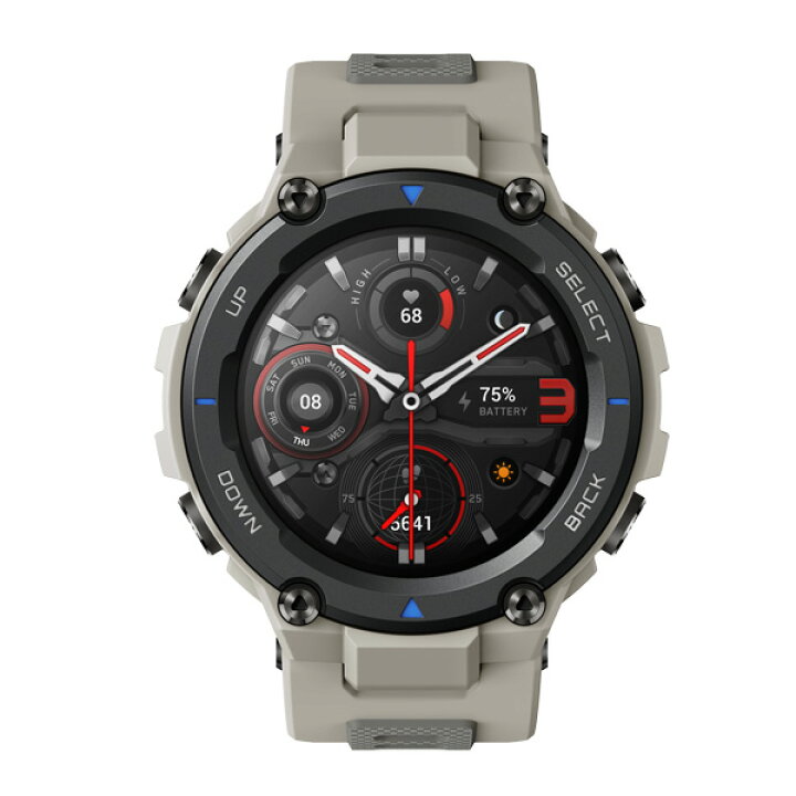 楽天市場】【送料無料】Amazfit スマートウォッチ T-Rex Pro グレー 