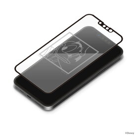 ディズニー iPhone 13/13 Pro用 抗菌液晶全面保護ガラス ドナルドダック PG-DGL21K03DND【メール便送料無料】