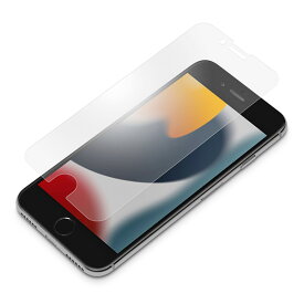 iPhone SE3 ガイドフレーム付 抗菌/抗ウイルス 液晶全面保護ガラス ブルーライト低減/光沢 PG-22MGLK02FBL【メール便送料無料】