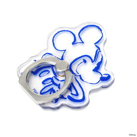 ディズニー スマートフォン用 クリアリングホルダー ミッキーマウス PG-DRH01MKY【メール便送料無料】