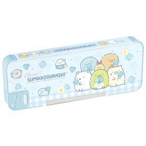 すみっコぐらし グッズ(11) すみっコぐらし ゴーゴースクール・ハッピースクール2023 クローバーシリーズ ソフトペンケース (筆箱) ブルー PT09801【すみっこぐらし/スミッコグラシ/新学期/新