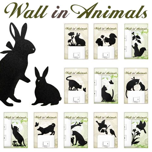 Wall In Animals ウォールステッカー　WS-WIA<br><br>