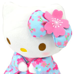 楽天市場 ハローキティ 桜着物ぬいぐるみ 水色 座り S 1198 18 サンリオ キティちゃん 着物 和風 和柄 日本 ニッポン お土産 プレゼント インテリア コレクション 座布団 あす楽対応 ビッグスター ネットショップ