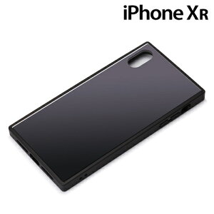 iPhoneXR (6.1�C���`) ��p �K���X�n�C�u���b�h�P�[�X �u���b�N�@PG-18YGT01BK�y���[���֑��������z