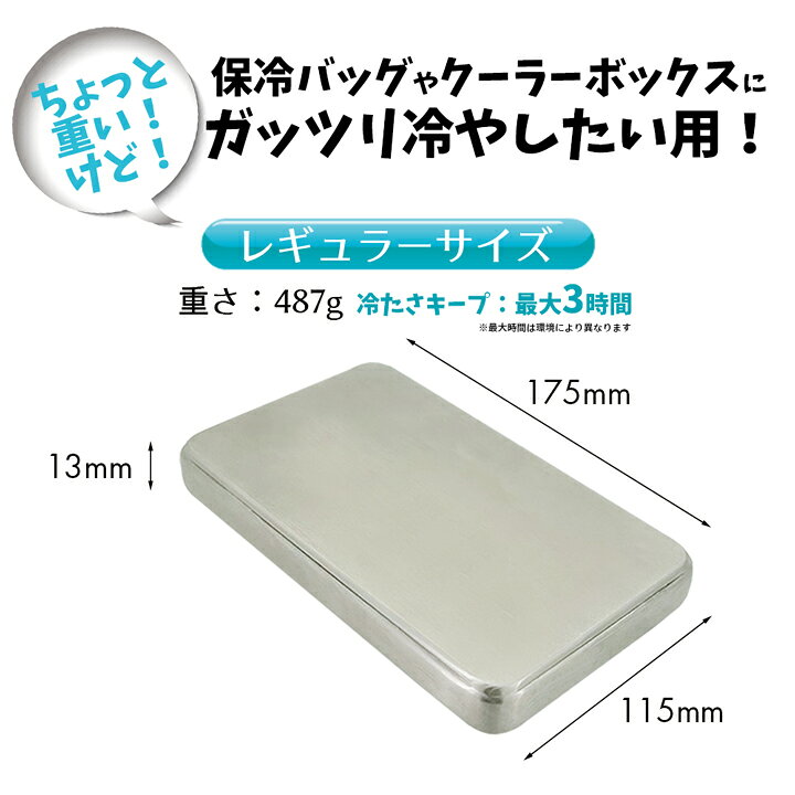ステンレス アイスパック 保冷剤 長時間 長持ち コンパクト 繰り返し使える クーラーボックス アウトドア レジャー 薄型 お弁当 クール 長方形  ひんやり 保冷パック | BIGWORLD【ビッグワールド】