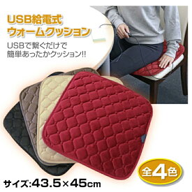 暖かい 座布団 ウォームクッション USB 給電式 ヒートクッション ウォームマット お尻 腰 ポカポカ 温かい あったか 冷え性 寒さ対策 マット ホット 室内 キャンプ 車内 ギフト 冬 便利 ホットマット 簡単操作 滑り止め付き 固定ベルト 冬