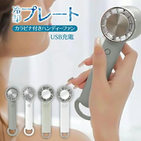ハンディファン 冷却プレート ウィンジー クールプレート ファン カラビナ付 USB充電式 扇風機 ミニ ポータブル ミニファン 携帯 卓上 2way おしゃれ クーラー ペルチェ モード 3段階 コンパクト 携帯扇風機 暑さ対策
