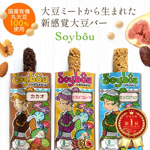 【那須こだわり Bihadaiz】Soybou(ソイボー) 20g 国産有機大豆100% 有機JAS認証 プロテインバー