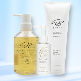 【新】ビハール モイストシャンプー（400mL）＆【新】ビハール モイストトリートメント（250g）＆ビハール ヘアオイル（95ml）｜3点セット シャンプー トリートメント ヘアケア ダメージケア 美容室専売 シャンプーセット くせ毛 トライアル ノンシリコン