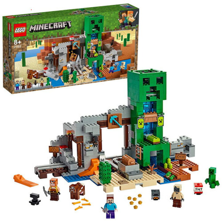 楽天市場】LEGO レゴ マインクラフト 巨大クリーパー像の鉱山 21155 