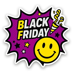 �yT0086�zBLACK FRIDAY �X�}�C���}�[�N�E�X�e�b�J�[ �u���b�N�t���C�f�[ �j�R����� �j�R�j�R �C�x���g �Z�[�� �ǂɂ₳�����Ĕ����V�[�� �h���E�ϔM�E�ϐ�