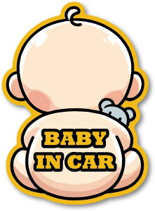 OD-HUB-3-BABYINCAR02 �x�r�[�C���J�[ �X�e�b�J�[ �Ԃ���� ���S�V�[�� �ԗp W130mm H180mm BABY IN CAR