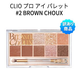 【 箱潰れ 箱汚れによる 訳あり ワケアリ 】 『CLIO・クリオ』#2号 プロ アイ パレット(10色) #brown choux 話題の商品 SNS シャドウ トラベル コスメ インスタ映え さっしー 指原莉乃 オススメ 正規品 韓国コスメ