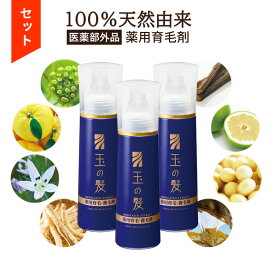 【5000円で500円offクーポン!4日20:00〜】【お得 3本 セット】福袋 2025 ヘアケア ギフトセット 女性 育毛剤 無添加 女性用 レディース 抜け毛 産後 男性用 医薬部外品 発毛促進 脱毛予防 女性 ヘアケア 薄毛【玉の髪 薬用養毛エキス 120ml 3本組】養毛