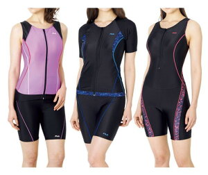 ※お取り寄せ商品です!【(全3種)(9〜15号)FILA 細見せフィットネス水着】水着 スイムウェア レディース 婦人 ミセス シニア フィットネス トレーニング アクアビクス ジム p18124