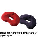 姿勢矯正勝野式 座るだけで骨盤キュッとクッション【レッド・ブルー】[クッション 骨盤矯正/背筋矯正/骨盤クッション …