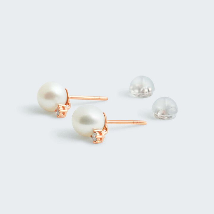 楽天市場】ダイヤ淡水パールピアス 18K イエローゴールド / ホワイト