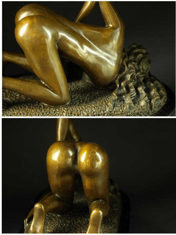 JohnKoch ブロンズ像 セクシーな裸女 彫刻美術品-