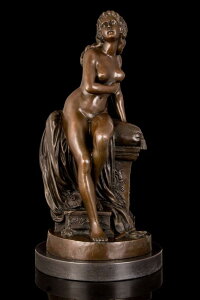 大型ブロンズ像　座ってる裸女　インテリア　彫刻　銅像 52cm 11kg　インテリア家具　置物　彫刻　銅像　彫像　美術品フィギュア贈り物 プレゼント