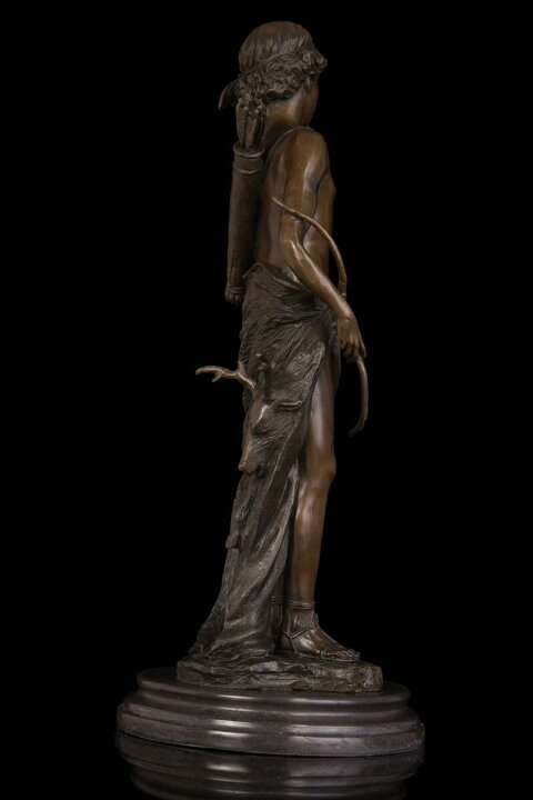 永遠の定番モデル 大人気ブロンズ像 男子と鷹 インテリア 彫刻 銅像