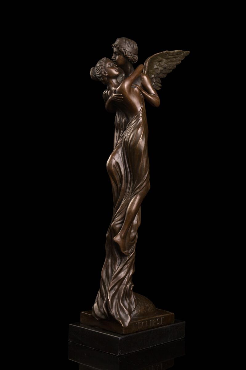 送料無料 激安 ※アウトレット品 大人気ブロンズ像 乙女天使の羽翼 彫刻 インテリア 銅像